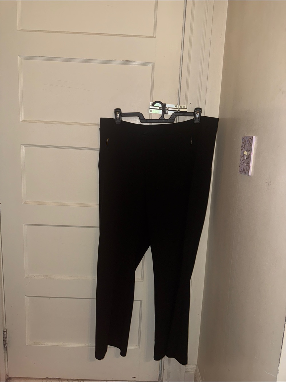 Soho Black Straight-Leg Ponte Pants